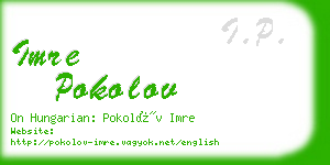 imre pokolov business card